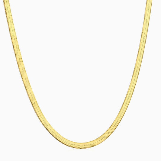 35 cm Herringbone Necklace in Gold