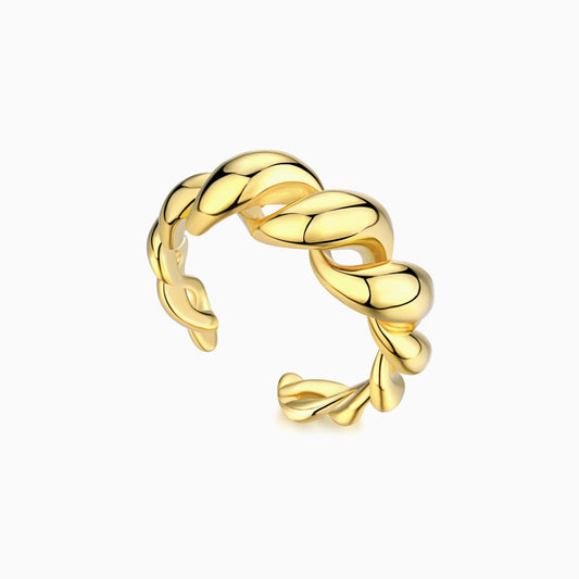 8mm Auger Adjustable Ring in Gold