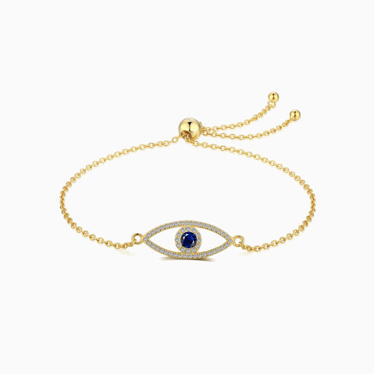 Evil Eye Chain Bracelet in Gold