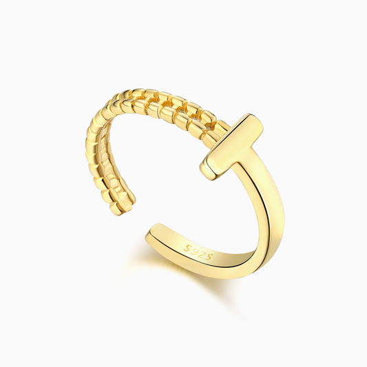 Trinity Adjustable Ring in Gold