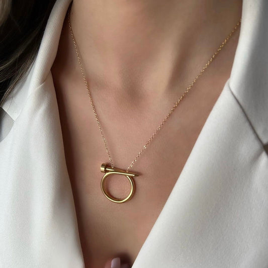 Mona Nail Necklace in Gold