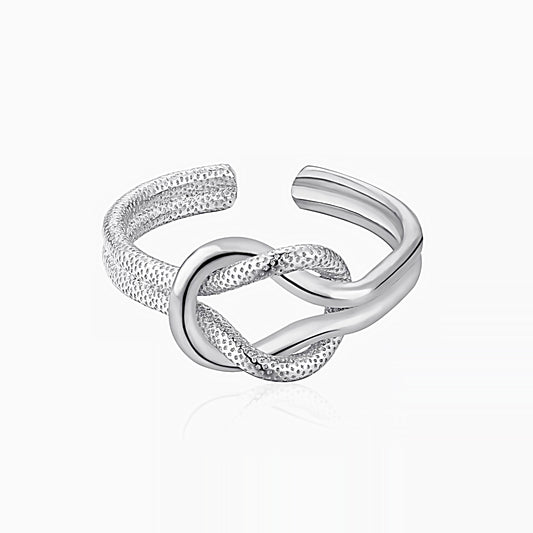 Harmony Knot Ring Rhodium Plated in Silver