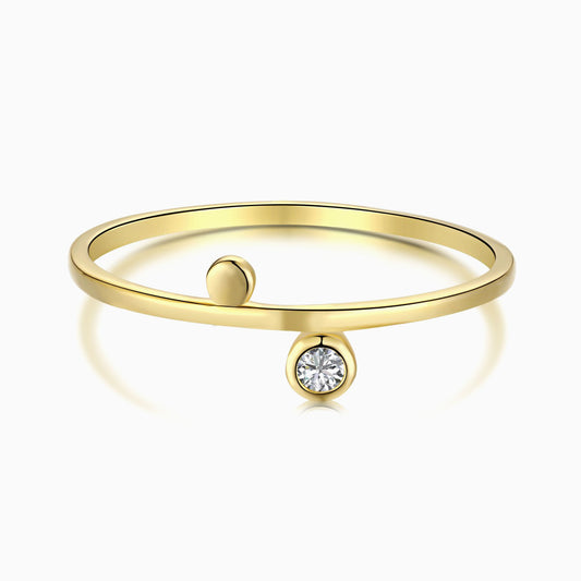 Ball and Stone Minimalist Ring - Gold