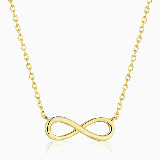 Infinity Pendant in Gold with a Chain Mini Necklace