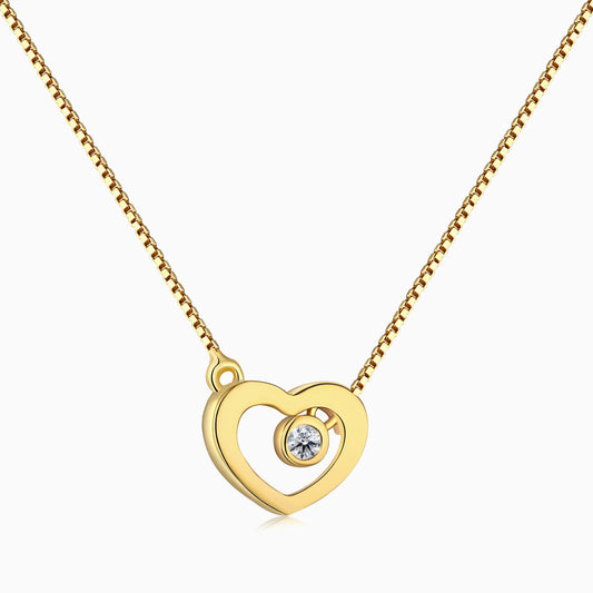 Heart Pendant Necklace in Gold