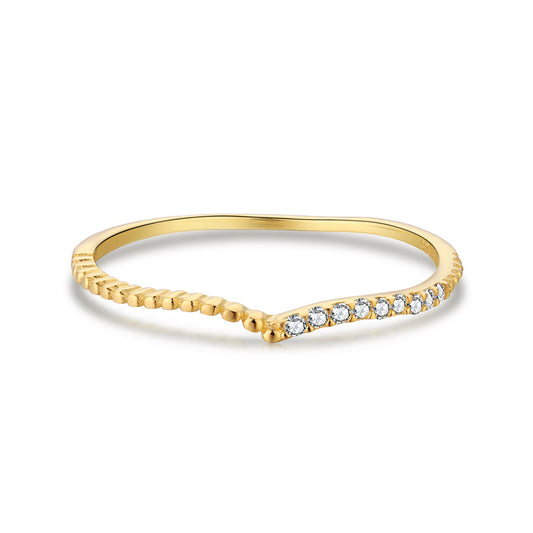 Crimp Minimalist Ring - Gold