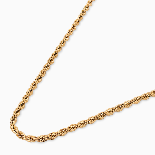 Silva Auger Necklace in Gold