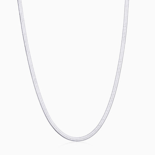 35 cm Herringbone Necklace in Silver
